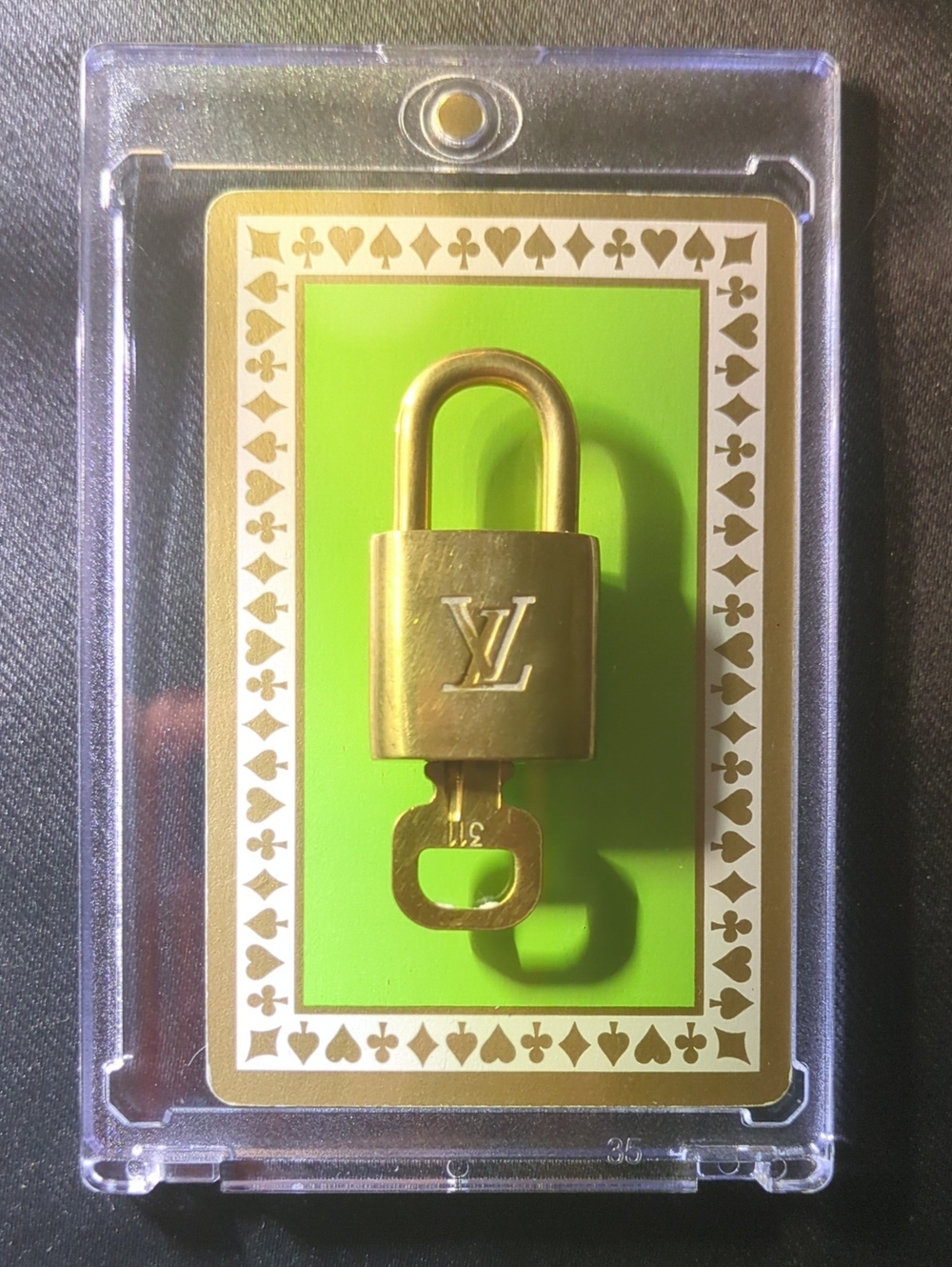 Louis Vuitton Padlock/Key#311 & Louis Vuitton #9 Of Hearts Collectable Card $100